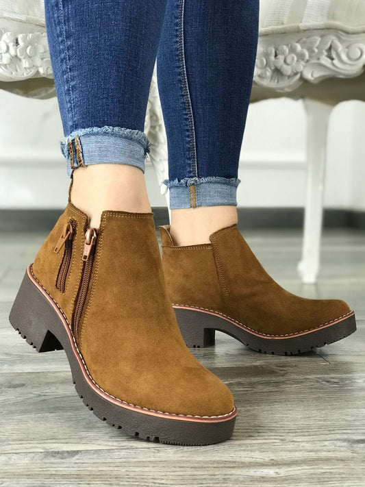 💥 En tendencia! - Botin Para dama Doble Cremallera 🔥