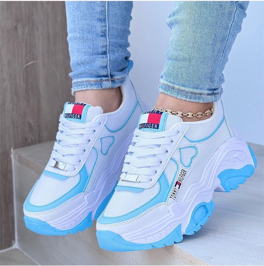 🗣️En Tendencia - Tenis Plataforma Tommy Ref 513 ⚪🔴